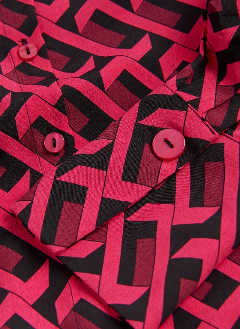Geometric Print Blouse