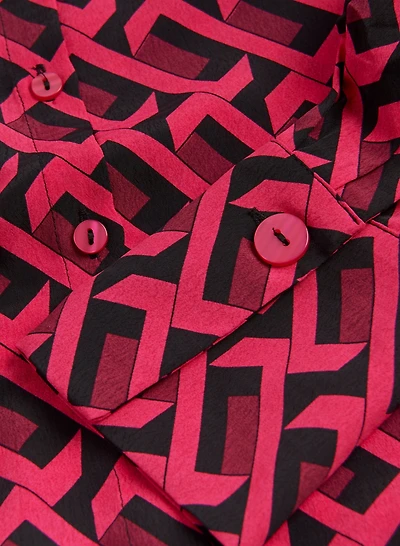 Geometric Print Blouse