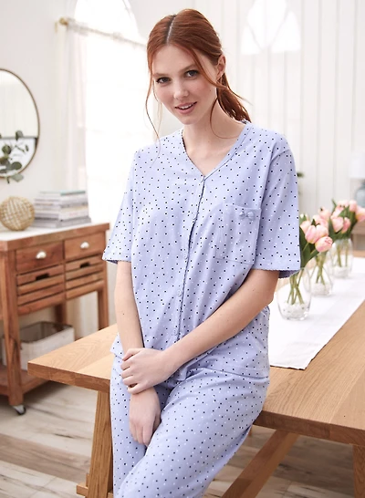 Dot Print Pyjama Set