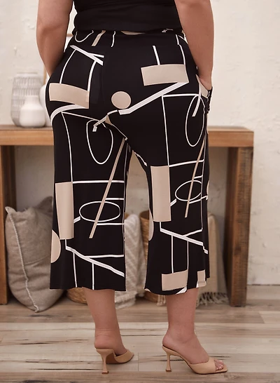 Joseph Ribkoff - Abstract Print Culotte Pants