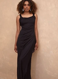 Ruched Flounce Dress