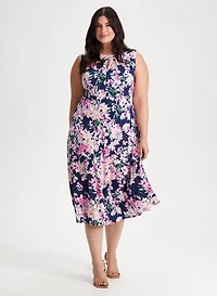 Robe fleurie à trou de serrure