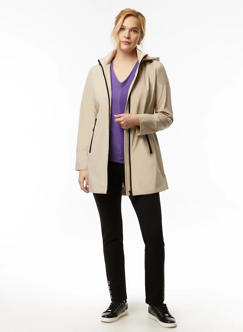 Water-Repelling Hooded Coat