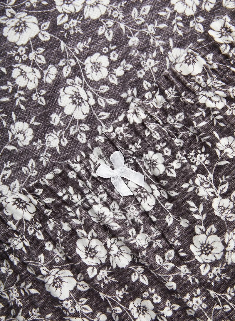 Ensemble pyjama haut et pantalon à motif floral