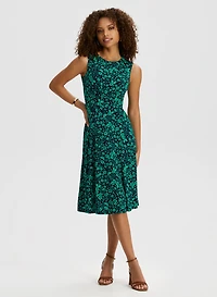 Robe midi à motif floral