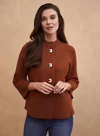 Button Front Trapeze Cardigan