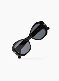 Lunettes de soleil à détail de lignes dorées
