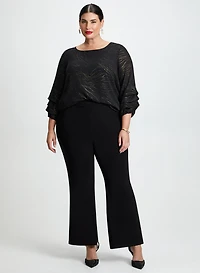 Pantalon semi-évasé et haut métallisé