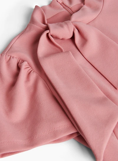Tie Neck Short Sleeve Dress