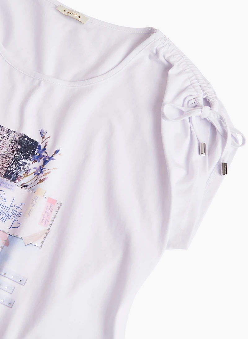 T-shirt à imprimé d'inspiration parisienne