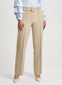 Pantalon coupe Moderne à surpiqûres et ceinture