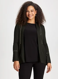 Cardigan mi-long à détail de clous