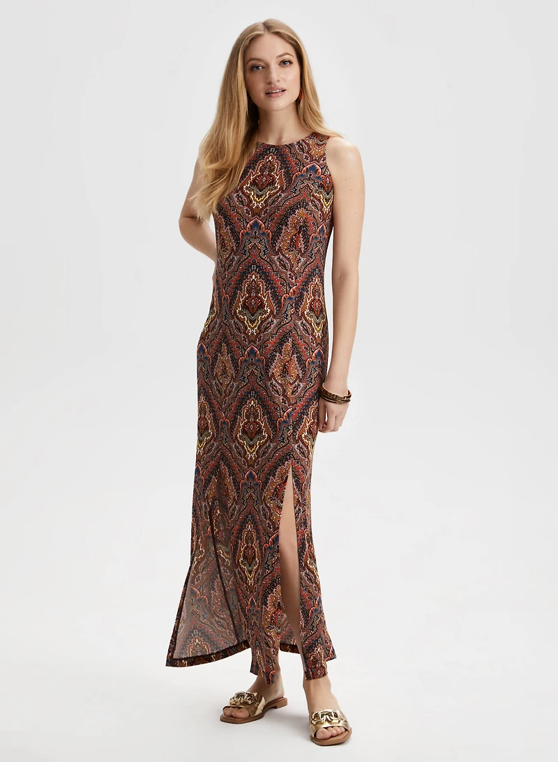 Paisley Print Dress