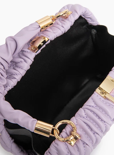 Sac à main en faux cuir matelassé 