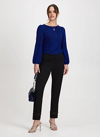 Haut métallisé et pantalon à enfiler