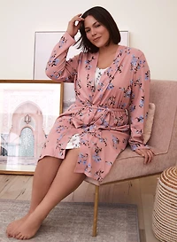 Floral Robe & Nightgown Set