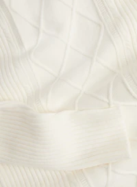 Argyle Turtleneck Sweater Dress