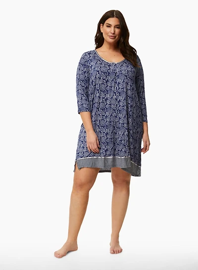 Chemise de nuit à motif cachemire