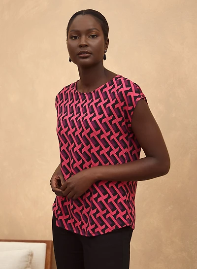 Geometric Print Top