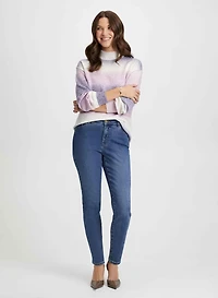 Gradient Motif Sweater & Slim Leg Jeans