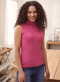 Sleeveless Turtleneck Sweater