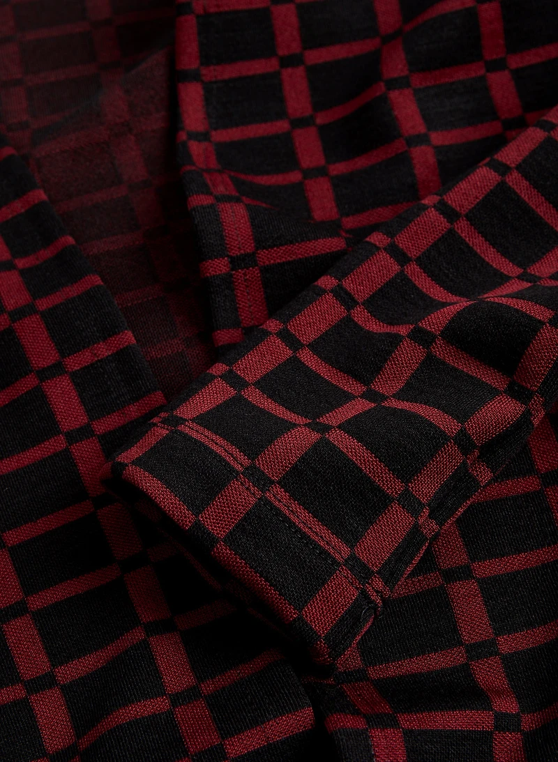 Cardigan à motif géométrique