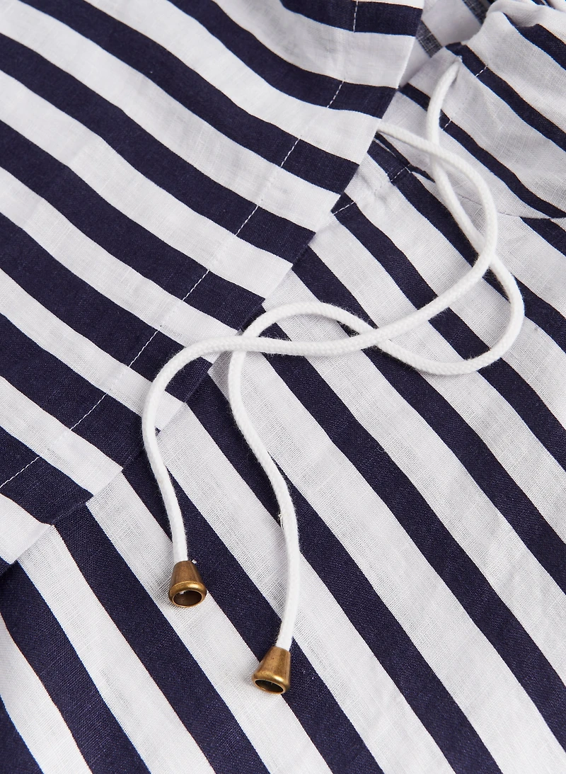 Charlie B - Striped Linen Duster Jacket