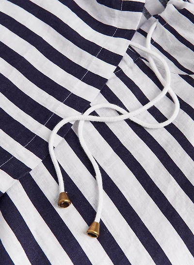 Charlie B - Striped Linen Duster Jacket