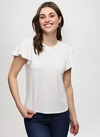 T-shirt à manches courtes évasées