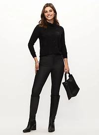 Argyle Knit Sweater & Slim Leg Jeans