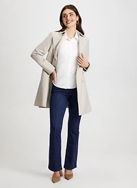 Tricotine Trench & Pull-On Bootcut Jeans