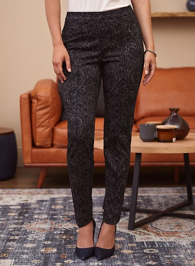 Paisley Print Pull-On Pants