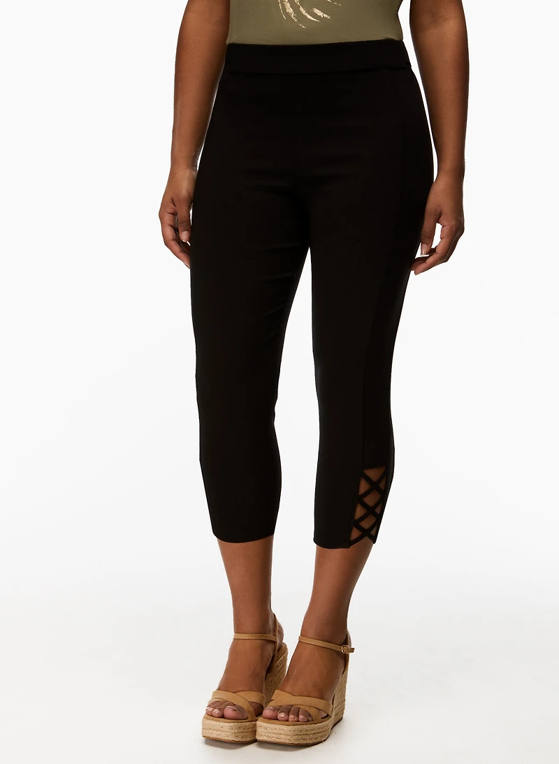 Cross Detail Capris