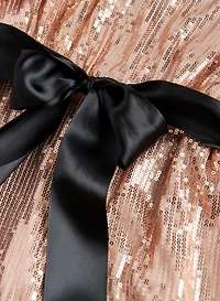Balloon Sleeve Sequin Dress