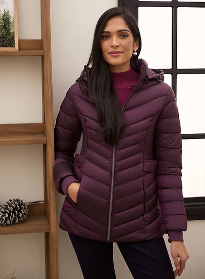 Manteau court matelassé