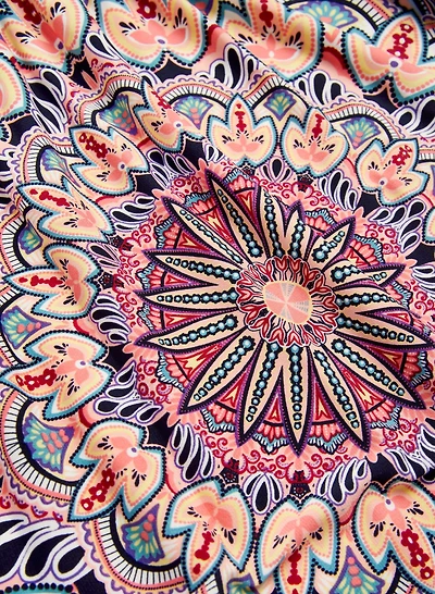 Mixed Print Maxi Dress
