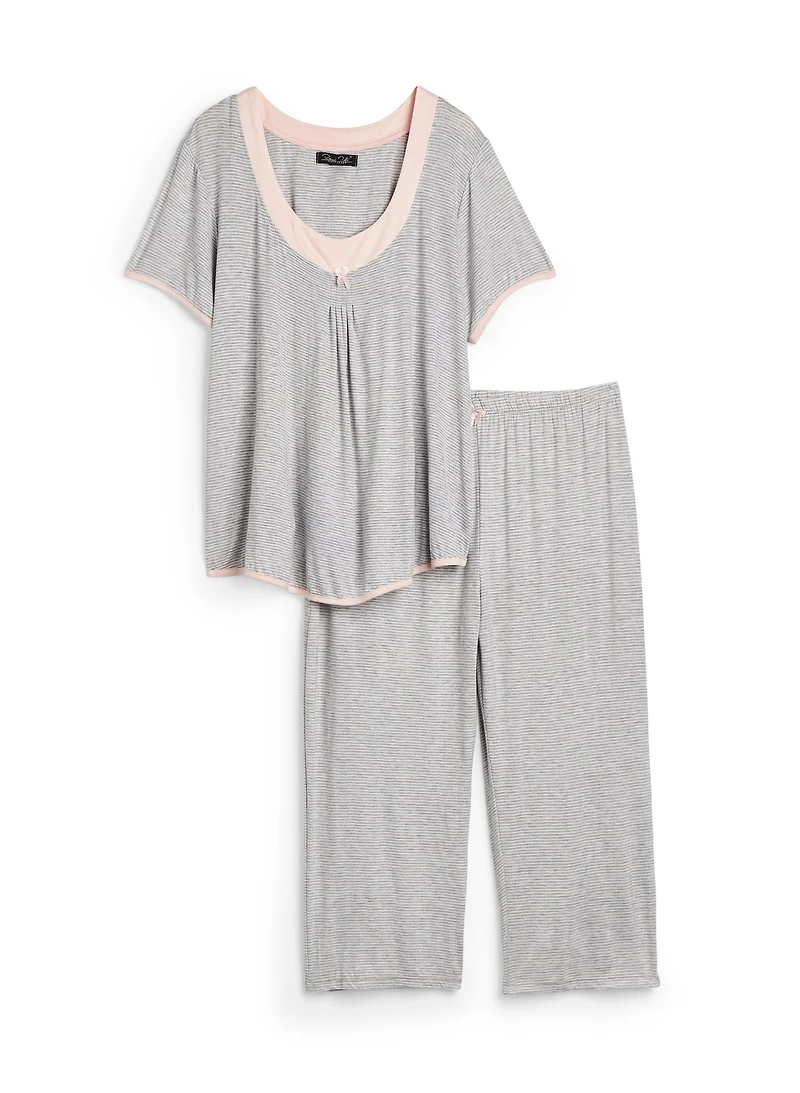 Stripe Print Pyjama Set