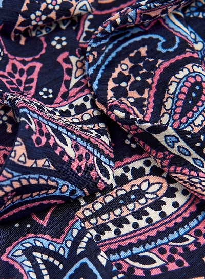 Paisley Print Tie Detail Blouse