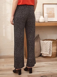 Pull-On Dot Print Pants