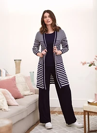 Stripe Print Cardigan