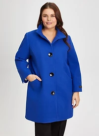 Manteau en mélange de laine extensible