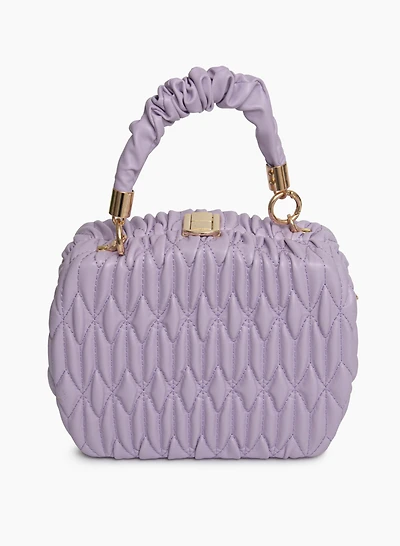 Sac à main en faux cuir matelassé