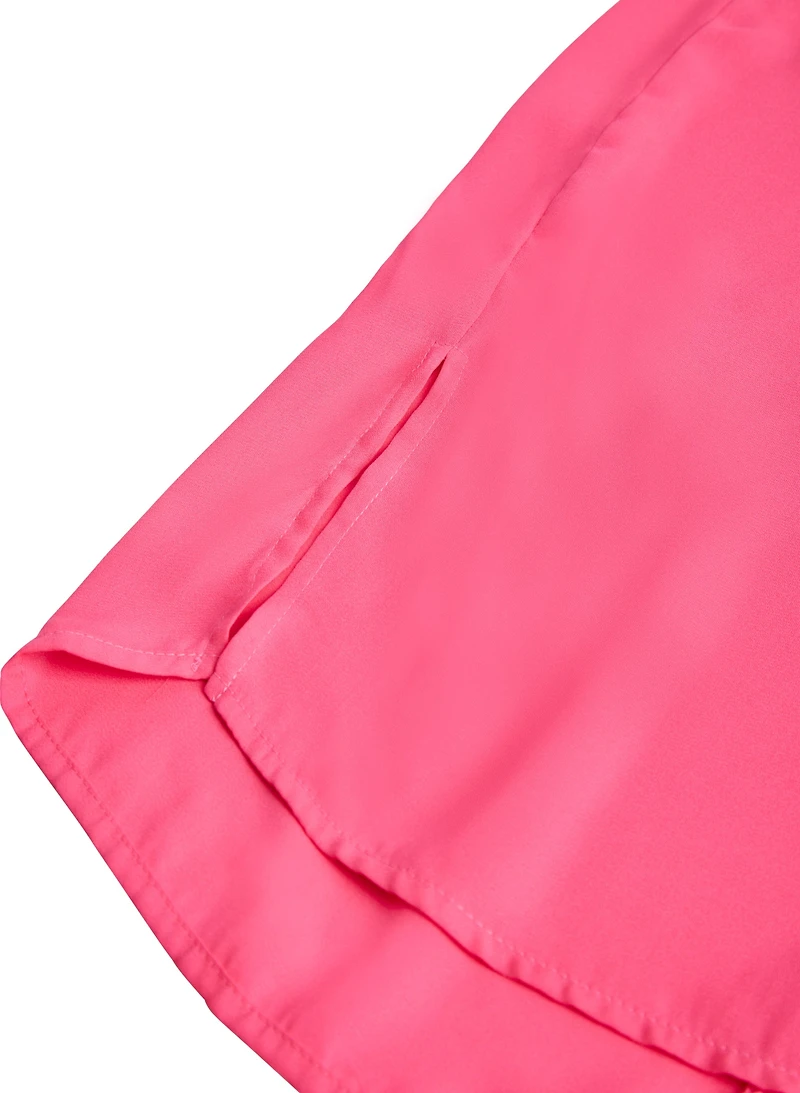 Blouse à col en V et manches poncho