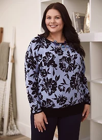 Pull à motif floral
