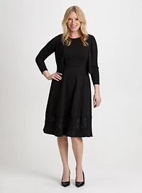 Bolero & Lace Trim Dress