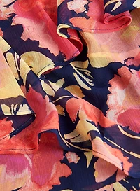 Ruffle Detail Floral Print Dress