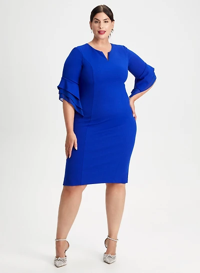 Tiered Chiffon Sleeve Dress