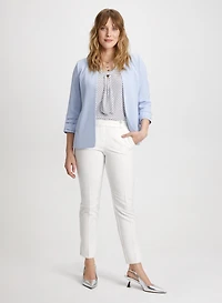 Pleated Sleeve Jacket & City Fit Slim Leg Ankle Pant