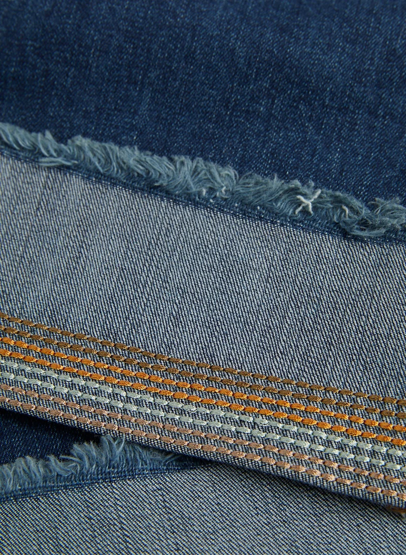 Embroidered Slim Leg Jeans
