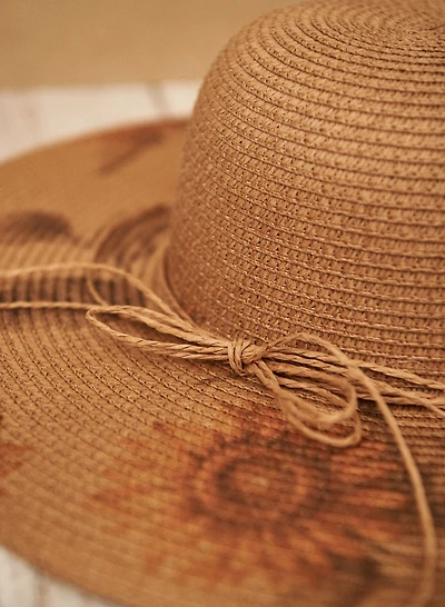 Sunflower Motif Sun Hat